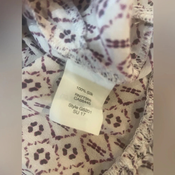 MADEWELL Women's Small 100% Silk Lily Ruffle Top in Echo Grid Blouse Tas… - Picture 8 of 13